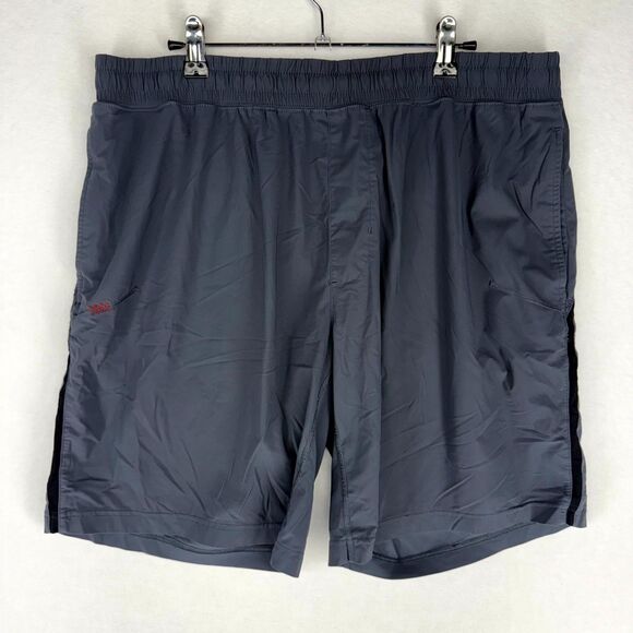 Rhone Mens Gray Athletic Gym Shorts Draw String Stretch Waist 9"‎ Size L - Picture 1 of 11